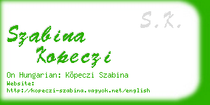 szabina kopeczi business card