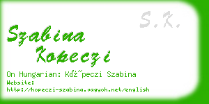 szabina kopeczi business card